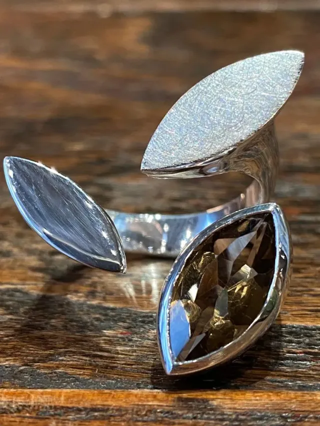 Galerie Kara bague argent quartz fumé 2 lithothérapie