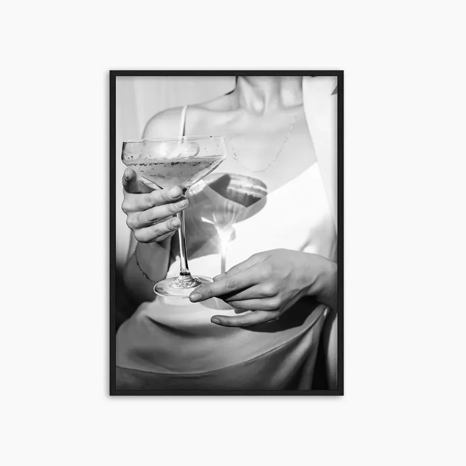 Any Image Liv Corday Elegant Champagne photo encadrée 100x140 noir