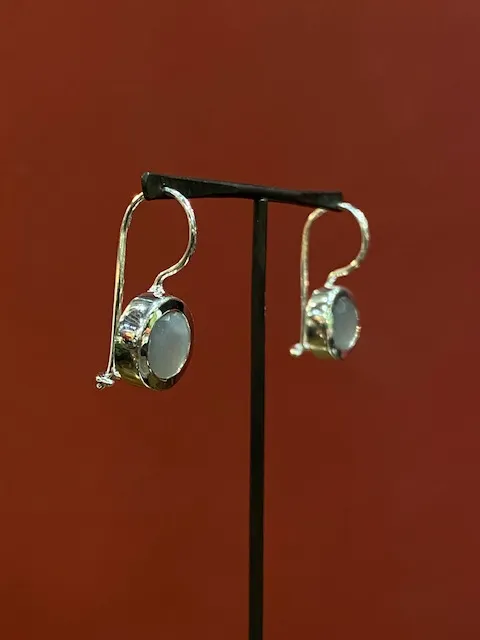 Galerie Kara boucles d'oreilles argent pierre de lune