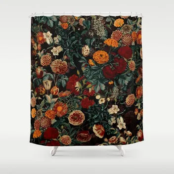Society6 Exotic Garden Night XXI tapis de bureau fleurs nuit