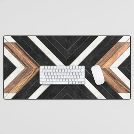 Society6 Urban Tribal Pattern No.1 - Concrete and Wood tapis bureau tribal