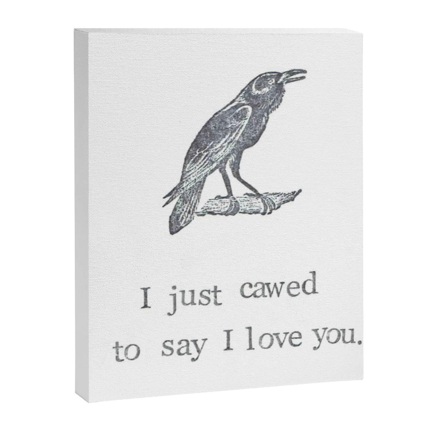 Society6 I Just Cawed To Say I Love You toile corbeau