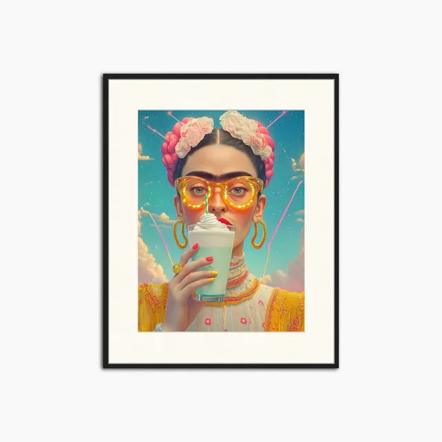 Any Image Cool Frida tableau encadré coloré