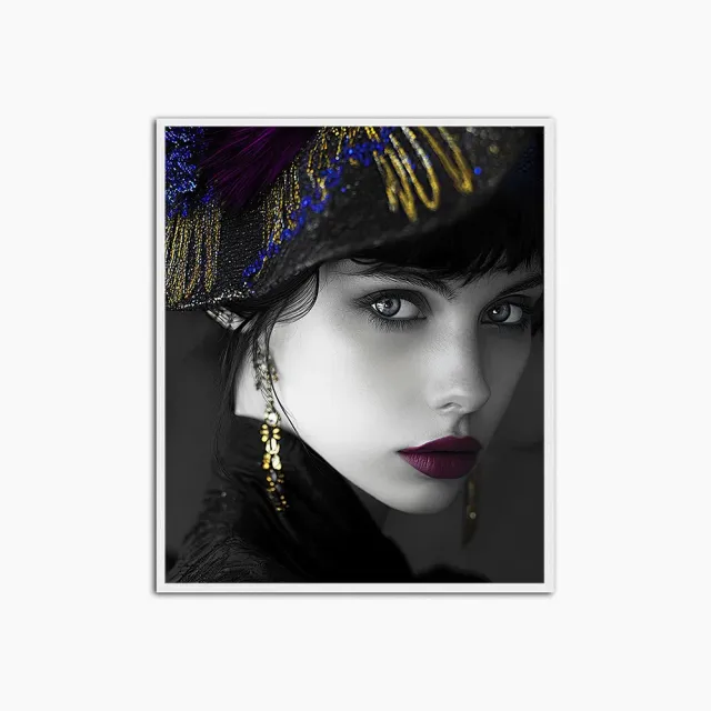 Any Image Golden Violet Hat photo encadrée mode