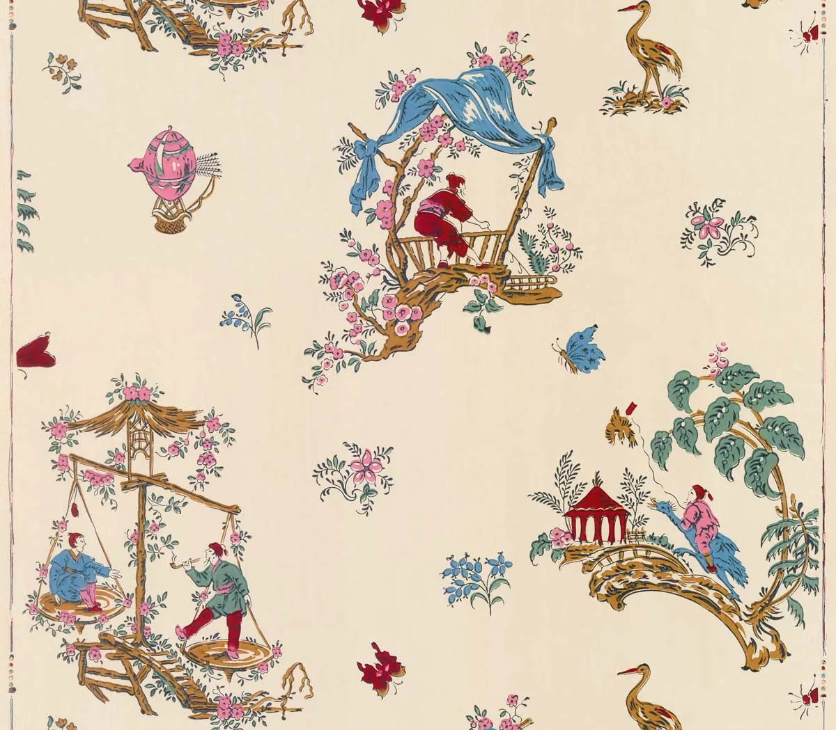 Mademoiselle Tiss Chinoiseries tête de lit tissu motif