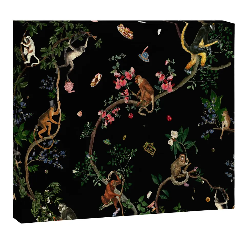 Society6 Monkey World toile sans cadre jungle