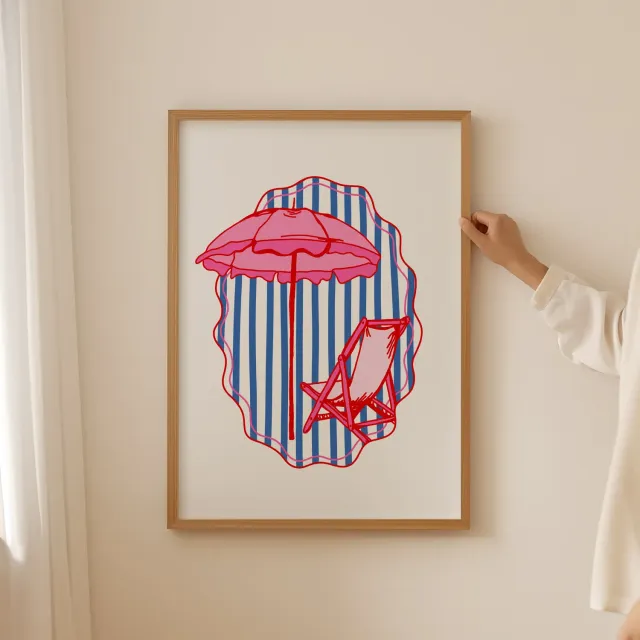 I'd Rather Be Deck Chair affiche papier mat tropical