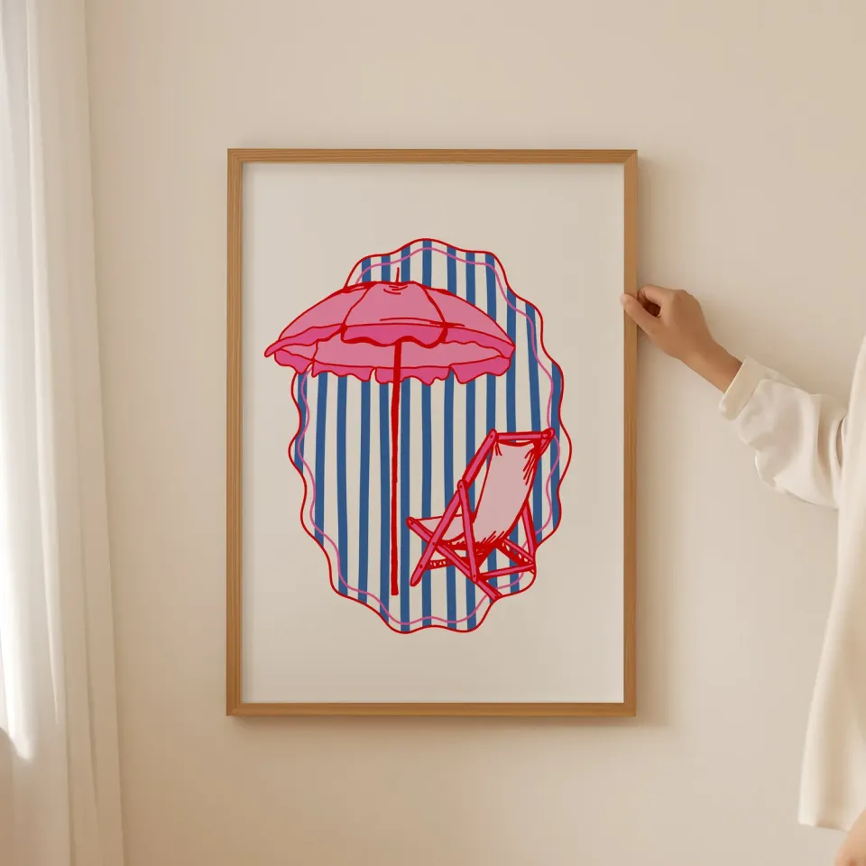 I'd Rather Be Deck Chair affiche papier mat tropical
