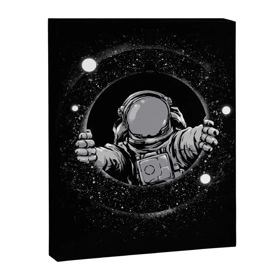 Society6 Black Hole toile astronaute cosmique