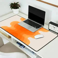 Society6 Echoes Creamsicle tapis de bureau orange