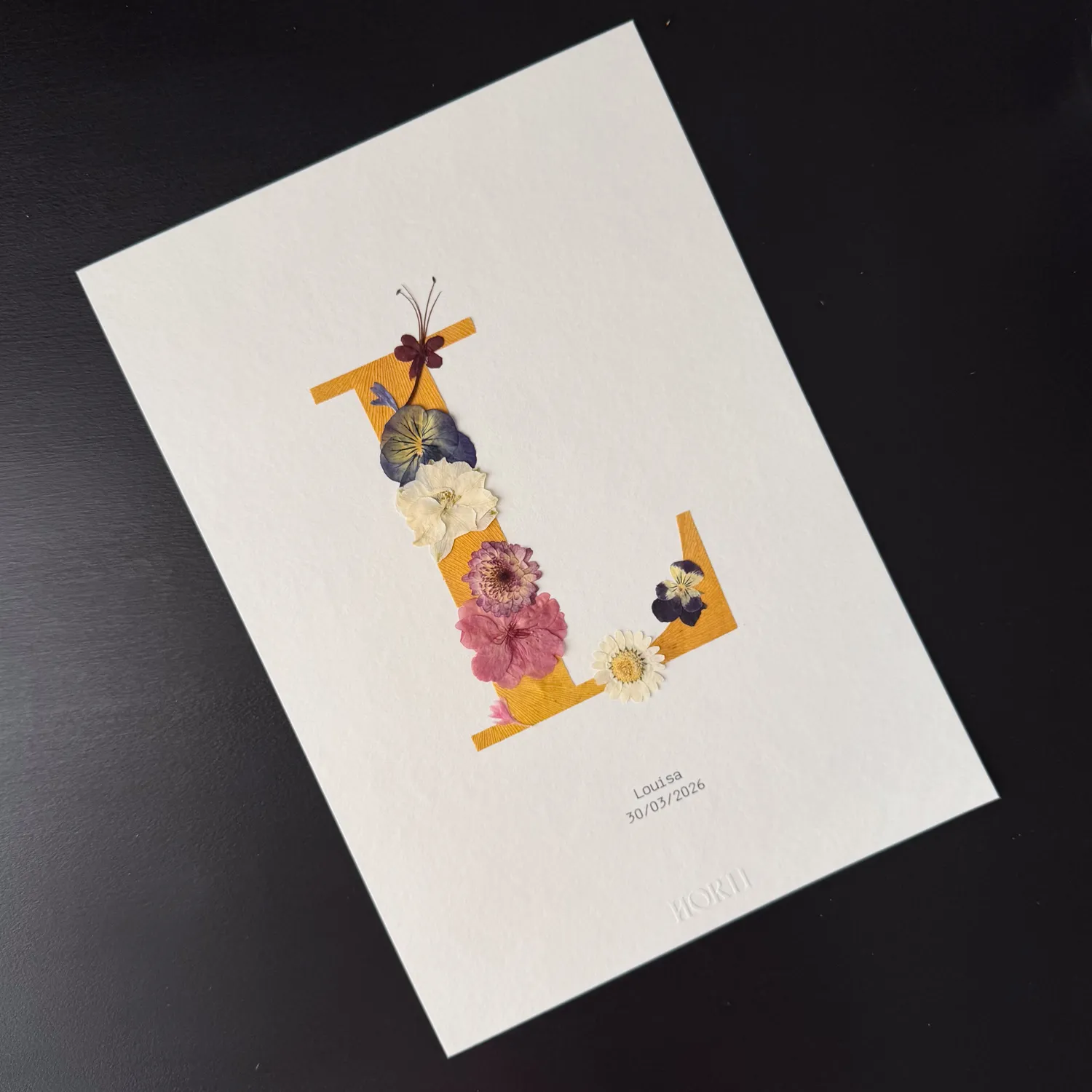 Horti QWERTY herbier 21x30 cm ginkgo lettre