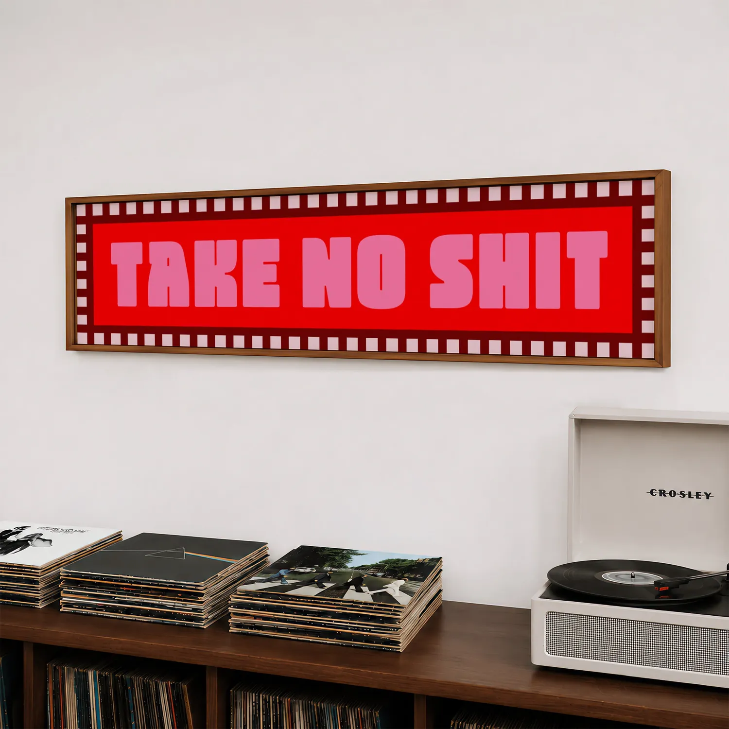 Maddison Ball Take No Shit tirage encadré 60x12 cm