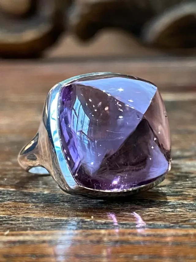 Galerie Kara bague améthyste argent pierre violette