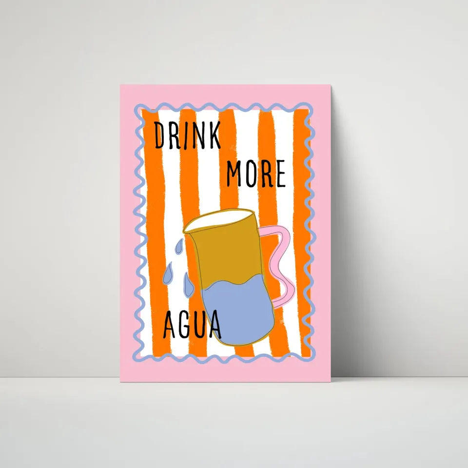 Maddison Ball Drink More Agua affiche