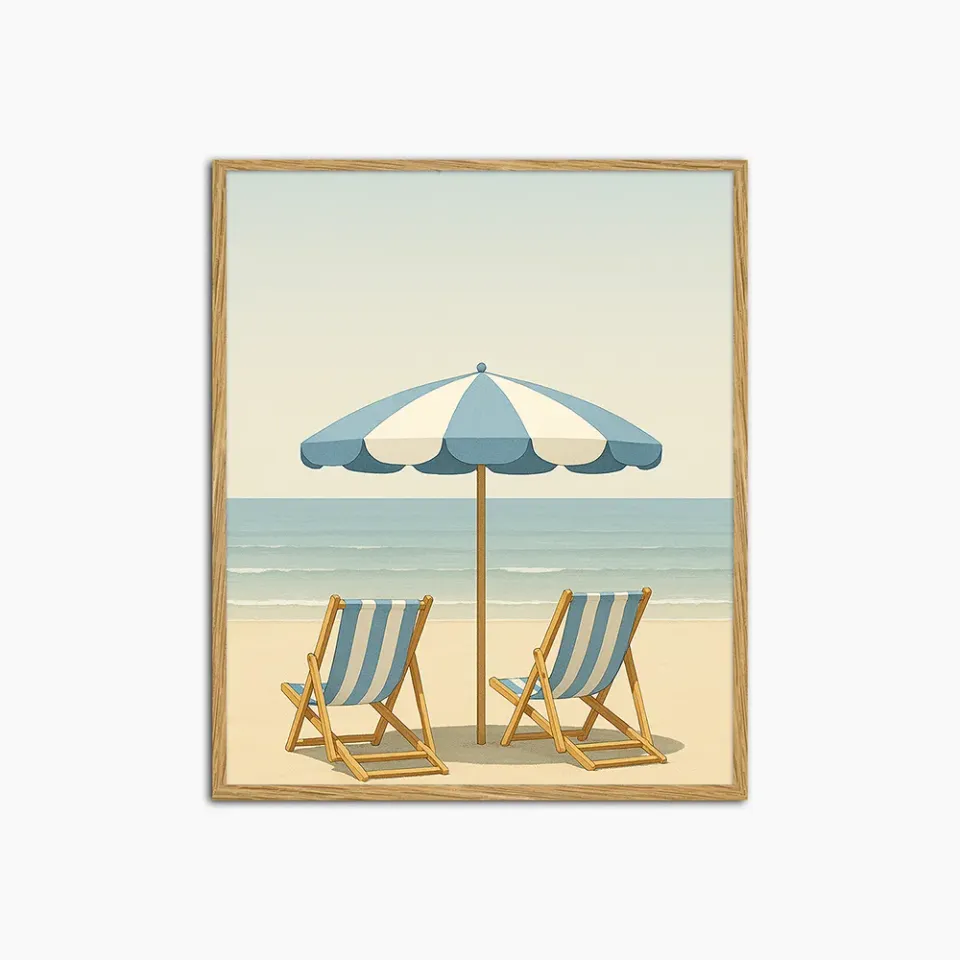 Any Image Shades of Serenity toile encadrée tons doux
