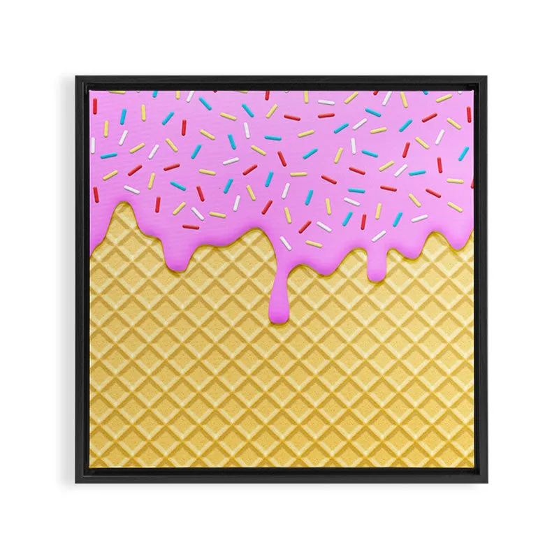 Society6 Strawberry Ice Cream toile encadrée