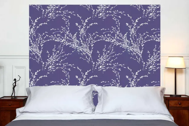 Mademoiselle Tiss Rameaux tête de lit tissu branchages