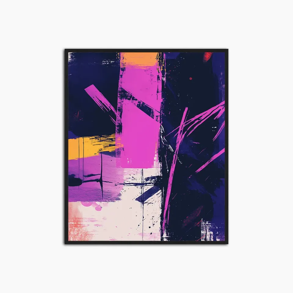 Any Image Liv Corday Hyper Violet & Colors Abstract tableau abstrait