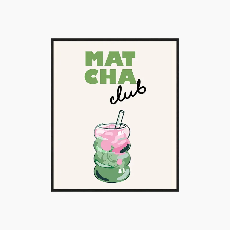 Any Image Matcha Club affiche encadrée décor figuratif couleur