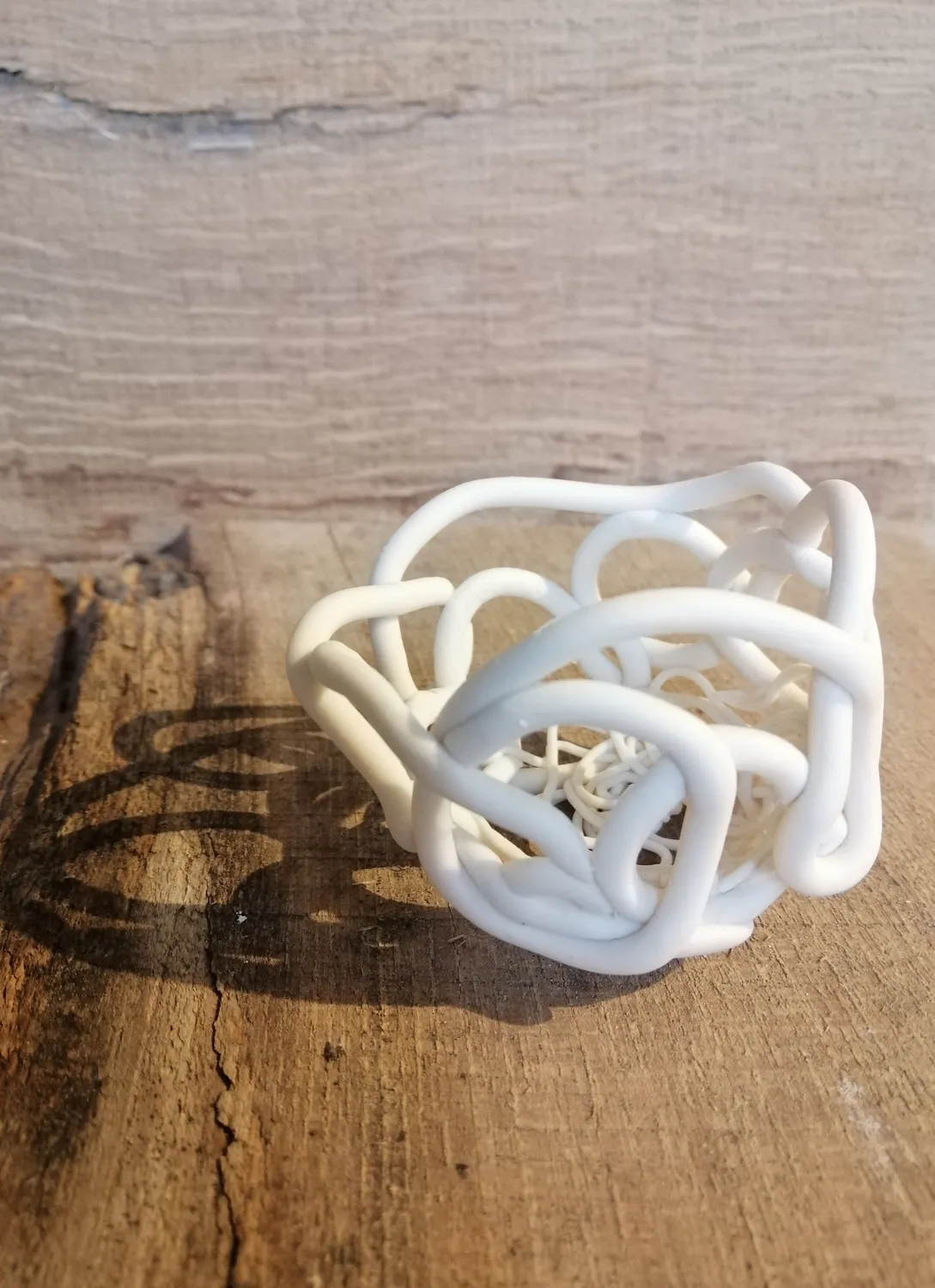 Sandrine Ramona Mini pièce porcelaine blanche 6 cm