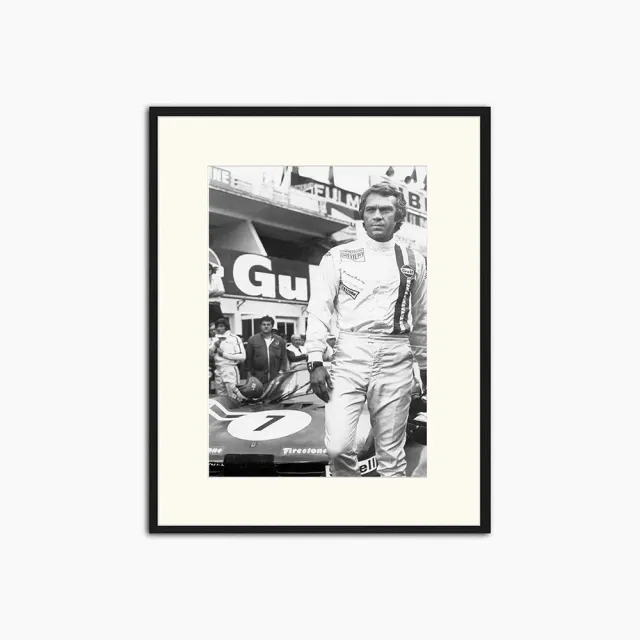 Any Image Jacob Baden Steve McQueen in Le Mans (1971) photo encadrée N&B