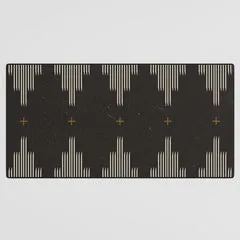 Society6 Southwestern Minimalist tapis de bureau noir blanc