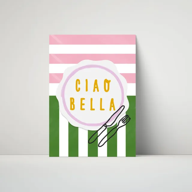 Maddison Ball Ciao Bella Plate affiche cuisine