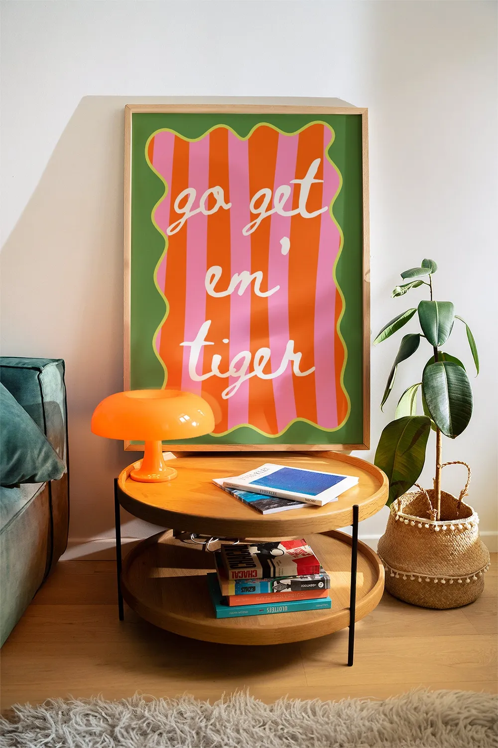 Maddison Ball Go Get Em Tiger affiche typographique