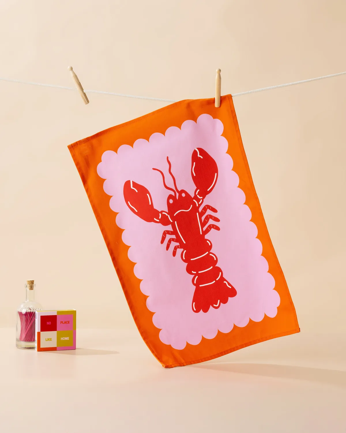 Maddison Ball Lobster Scallop torchon en coton 68 x 45 cm