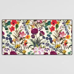 Society6 Magical Garden V tapis de bureau jardin fleuri