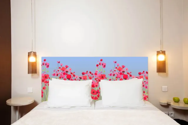 Mademoiselle Tiss Poppy Power tête de lit tissu