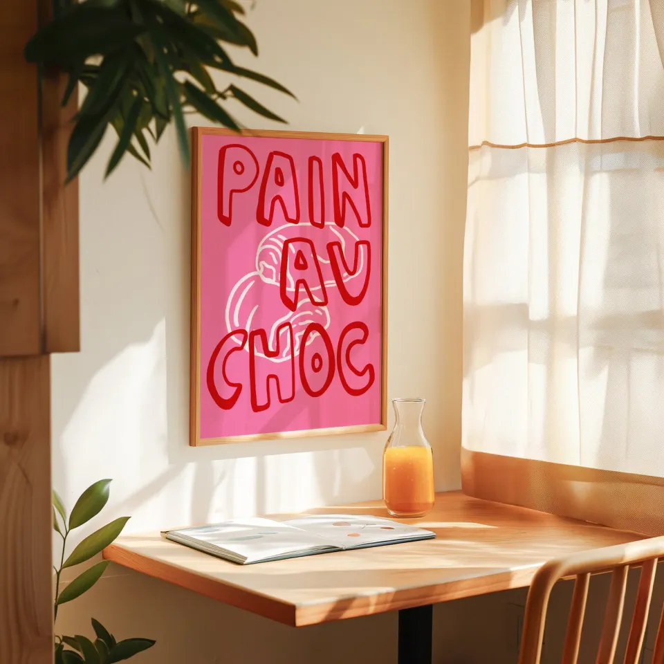 Maddison Ball Pain Au Choc affiche boulangerie