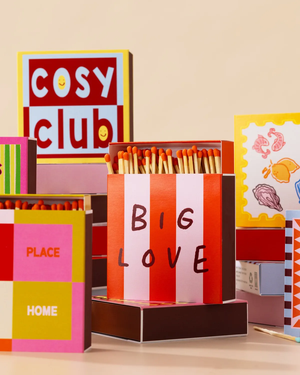 Maddison Ball Cosy Club boite allumettes 100 tiges bleues