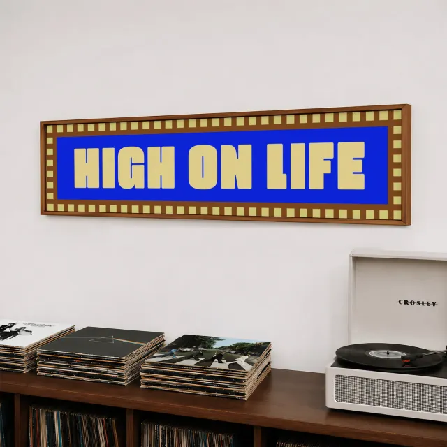 Maddison Ball High On Life tirage panoramique encadré 60x12 cm
