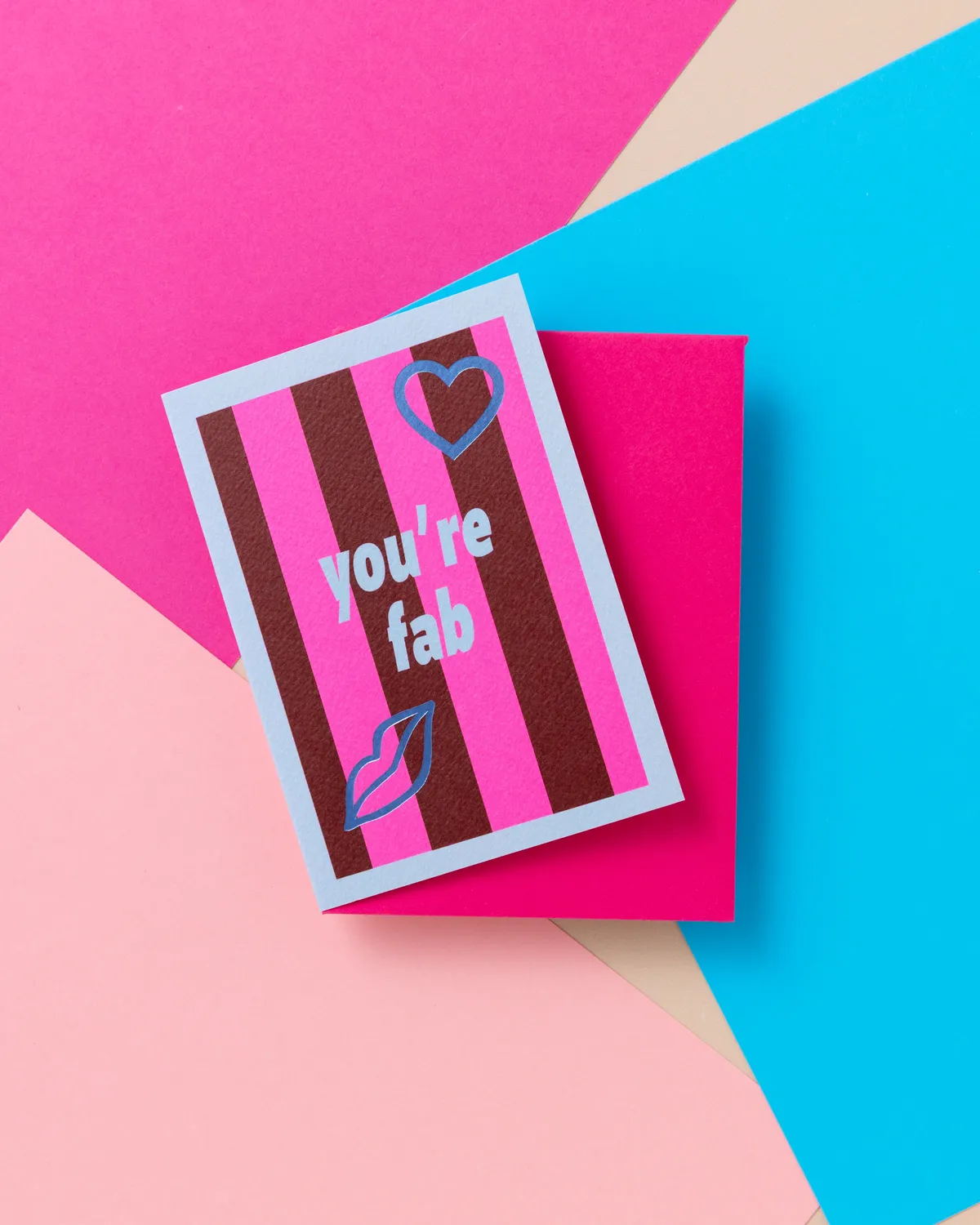 Maddison Ball You're Fab Stripe carte A6 foil