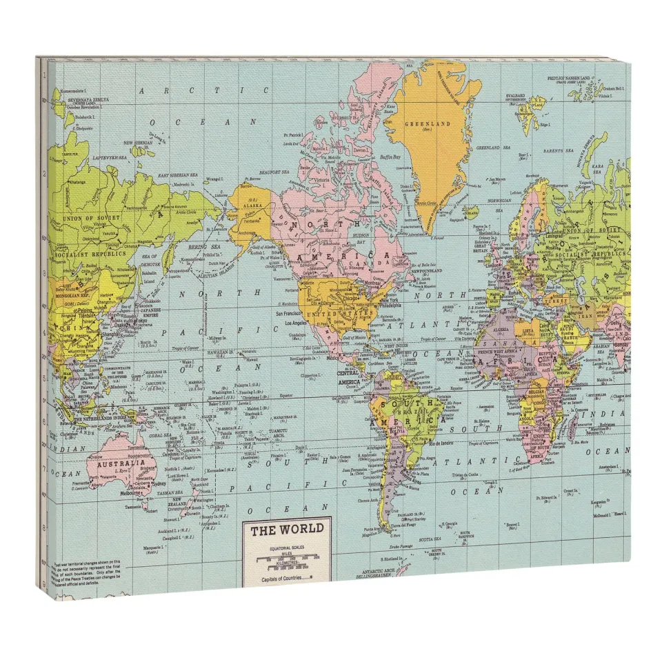 Society6 World Map toile carte monde