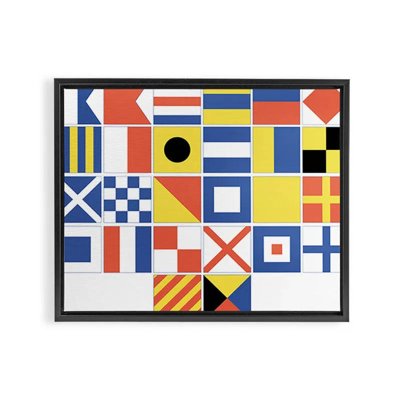 Society6 Nautical Flags toile encadrée pavillons
