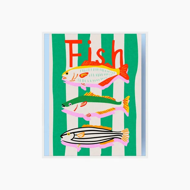 Any Image Fresh Fish toile encadrée couleur figurative
