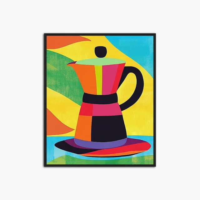 Any Image Liv Corday Colorful Retro Coffee Maker tableau couleur