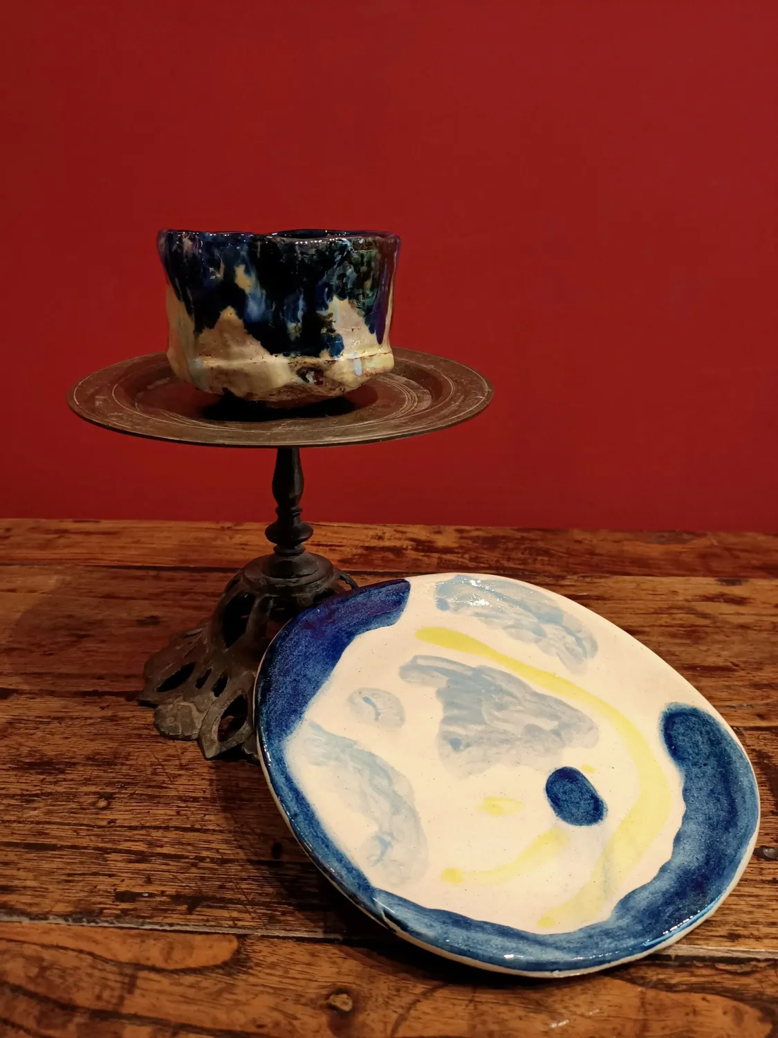 Galerie Kara Heloise Bariol assiette terre vernisee fait main
