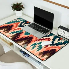 Society6 Kashimiran Kilim tapis de bureau chevrons rouille