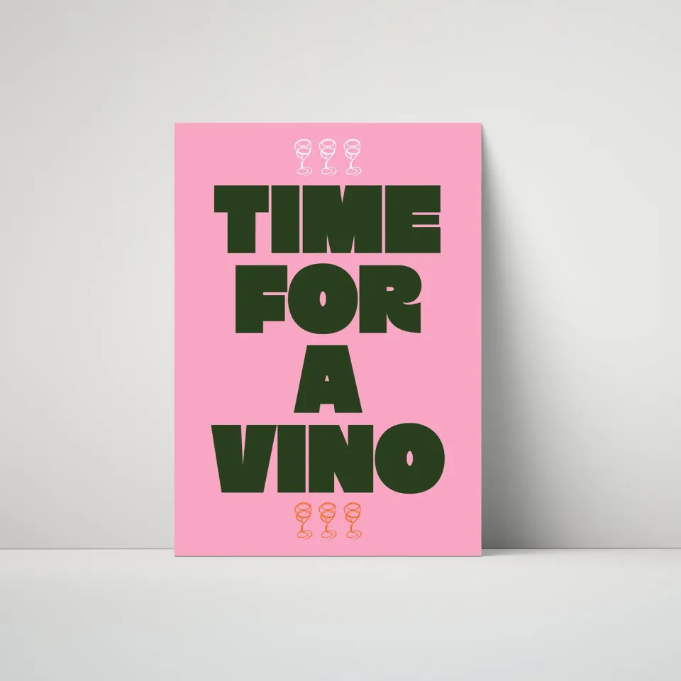 Maddison Ball Time For A Vino affiche vin cuisine