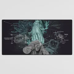 Society6 Home tapis de bureau statue Liberté