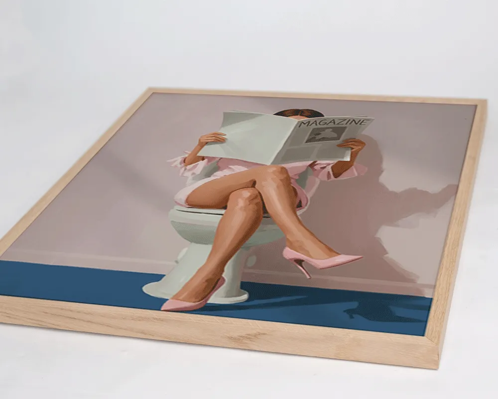 Any Image Toilet Magazine toile encadrée figurative