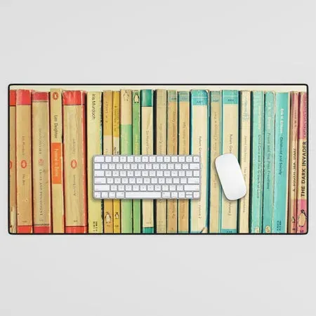 Society6 Birds on Parade tapis de bureau livres