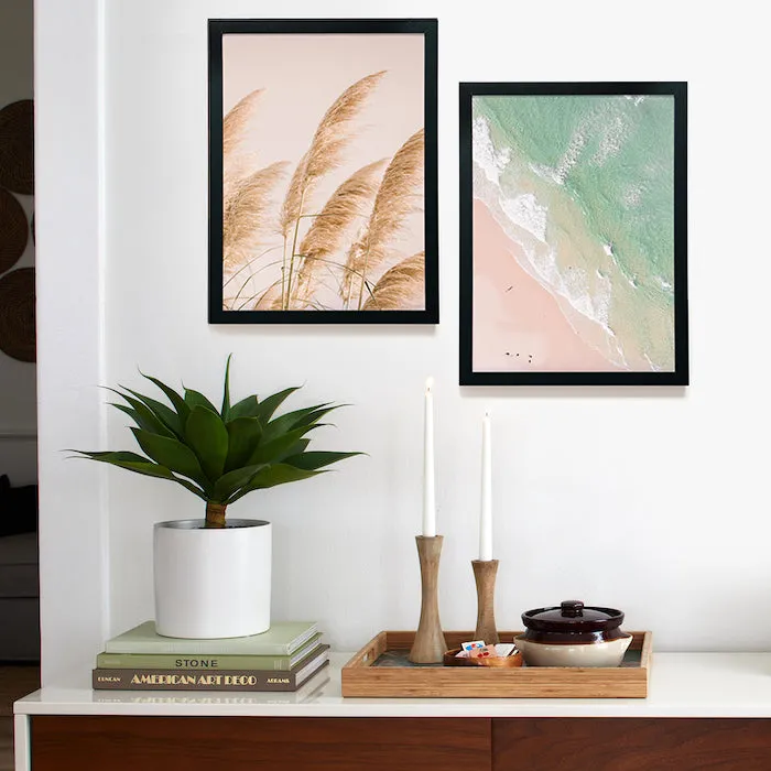 Society6 Beach Hues Set affiche encadrée diptyque plage