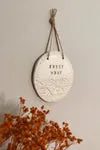 Biankaléone Médaillon Sweet home décor mural 10,5 cm