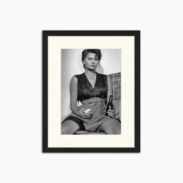 Any Image Sophia Loren in The River Girl toile encadrée noir et blanc