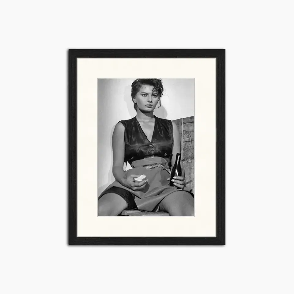 Any Image Sophia Loren in The River Girl toile encadrée noir et blanc