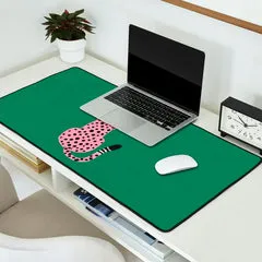 Society6 The Stare Pink Cheetah Edition tapis de bureau rose